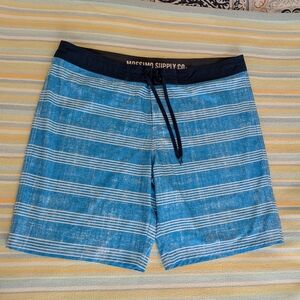 ⭐ Men's Mossimo Blue Striped Board Shorts Size 44